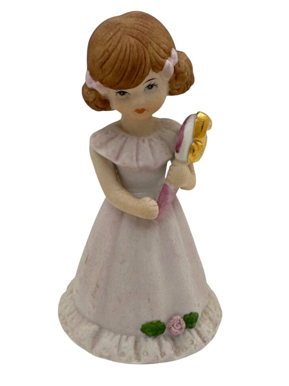 Vintage Enesco Growing Up Birthday Girls Figurine Age 5 Sweet Gift 1982